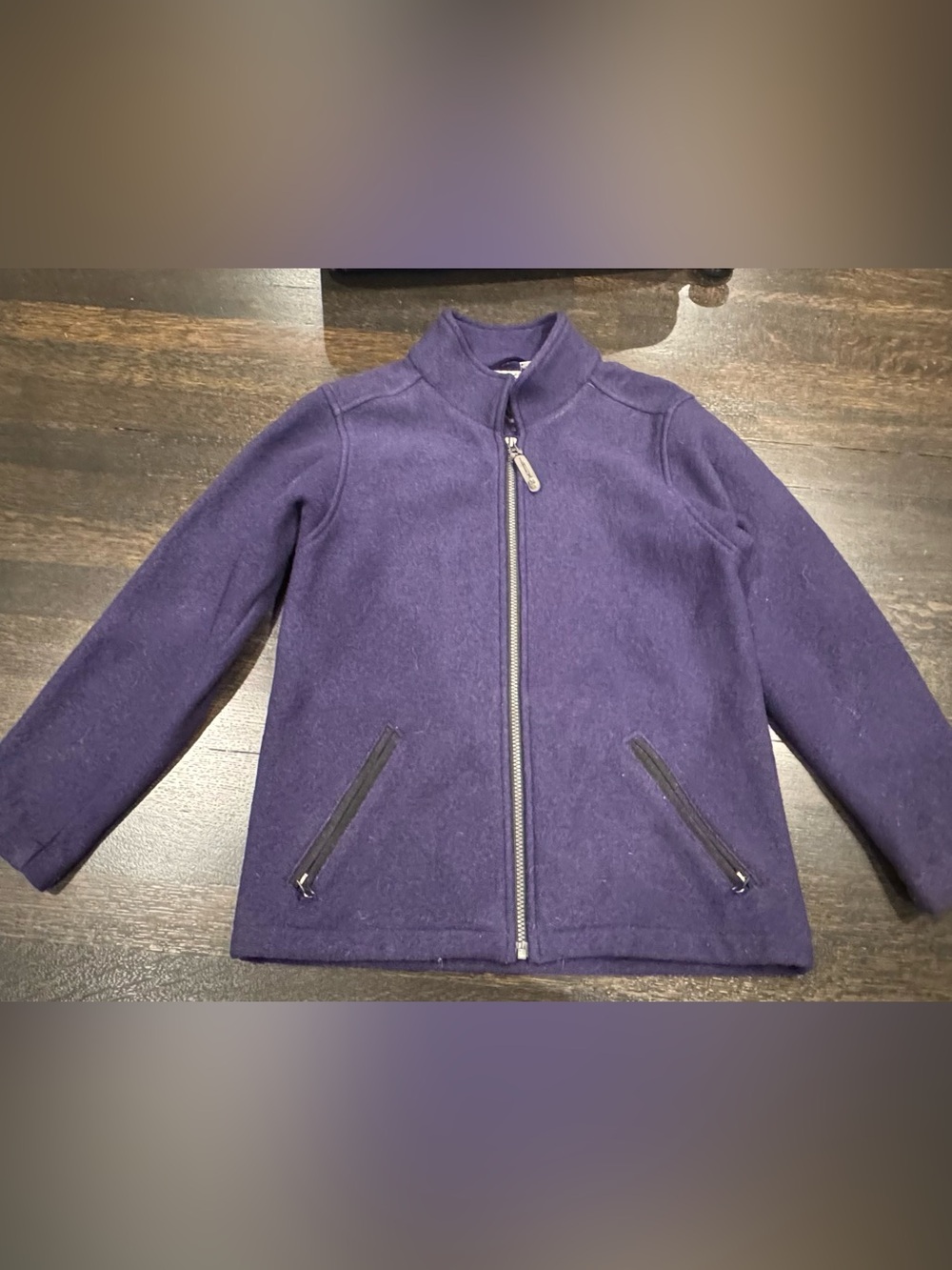 ibex Purple Zip-Up Pea Coat